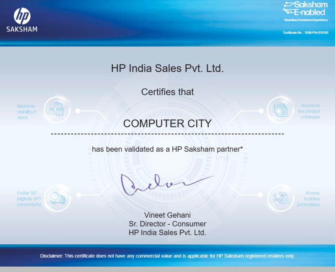 HP Partner Certificate